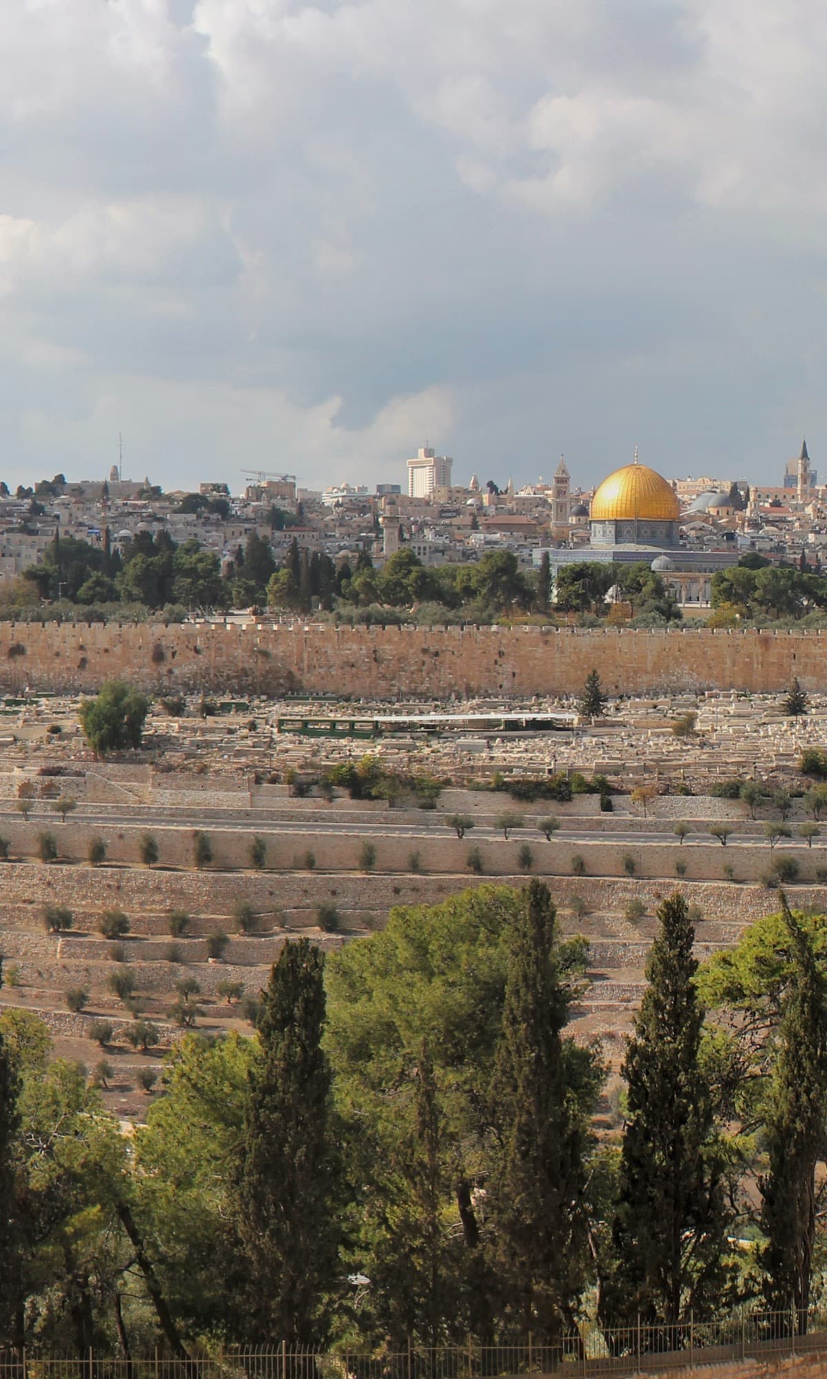 Vue panoramique de Jérusalem depuis le Mont des Oliviers