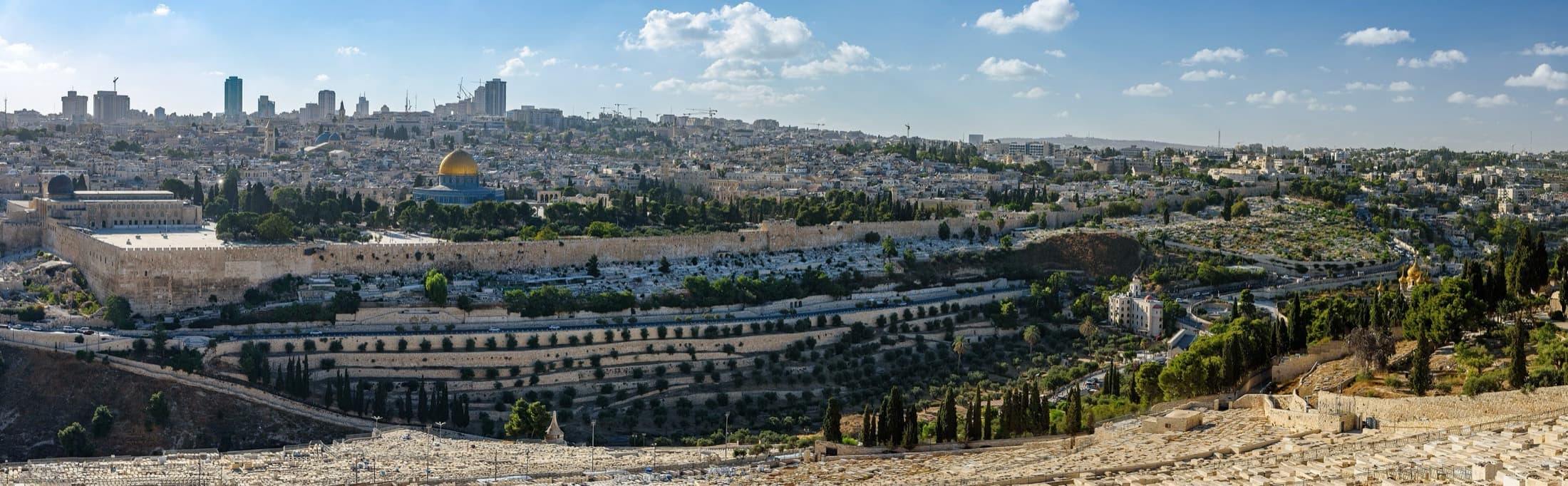 Vue panoramique de Jérusalem depuis le Mont des Oliviers